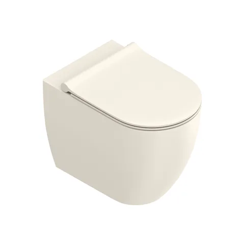 Catalano SFERA Унитаз напольный 55x35, безободковый, универс.слив, смыв Tornado, покрытие Twinglaze+, без крепежа, цвет Lino Satinato