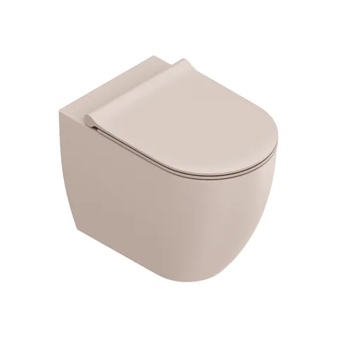 Catalano SFERA Унитаз напольный 55x35, безободковый, универс.слив, смыв Tornado, покрытие Twinglaze+, без крепежа, цвет Seta Satinato