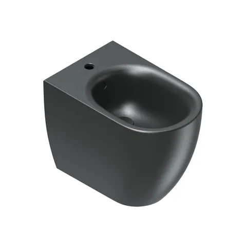 Catalano SFERA Биде напольное 55x35, с 1 отв. под смеситель, покрытие Cataglaze+, без крепежа, цвет черный матовый