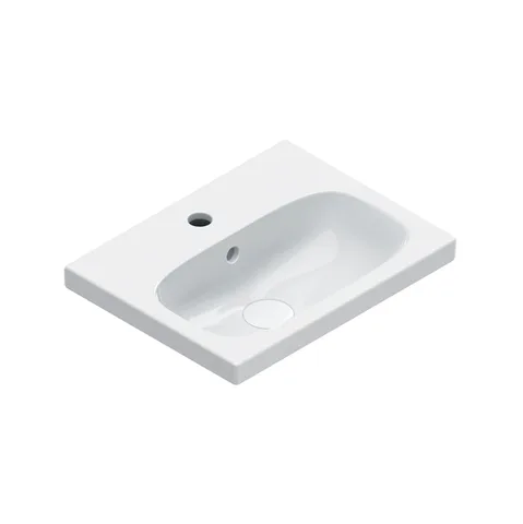Catalano ALVEA Раковина 45x35, с 1 отв. под смеситель, покрытие Cataglaze+, цвет белый глянцевый