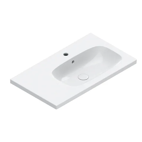 Catalano ALVEA Раковина 80x46 чаша справа, с 1 отв. под смеситель, покрытие Cataglaze+, цвет белый глянцевый