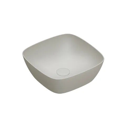 Catalano ALVEA Раковина 40x40 накладная, без отв. под смеситель, покрытие Cataglaze+, цвет Cemento Satinato