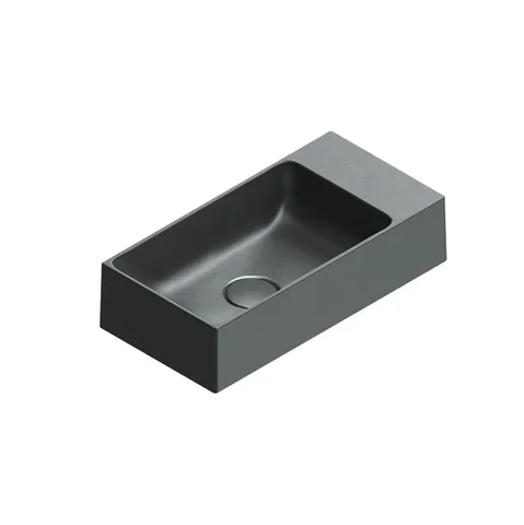 Catalano PREMIUM Раковина 50x25, без отв. под смеситель, покрытие Cataglaze+, цвет черный матовый