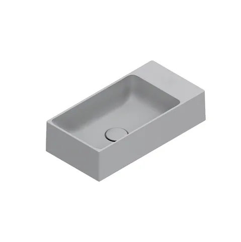 Catalano PREMIUM Раковина 50x25, без отв. под смеситель, покрытие Cataglaze+, цвет Cemento Satinato