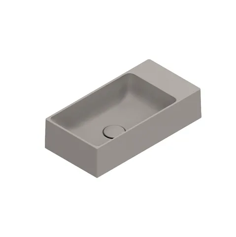 Catalano PREMIUM Раковина 50x25, без отв. под смеситель, покрытие Cataglaze+, цвет Tortora Satinato