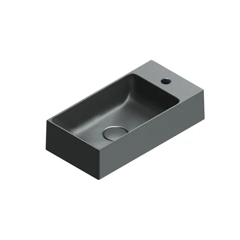 Catalano PREMIUM Раковина 50x25, с 1 отв. под смеситель, покрытие Cataglaze+ , цвет черный матовый