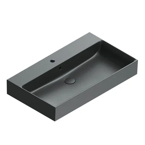 Catalano PREMIUM Раковина 80x47, с 1 отв. под смеситель, покрытие Cataglaze+ , цвет черный матовый