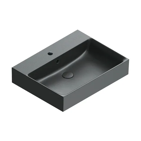 Catalano PREMIUM Раковина 60x47, с 1 отв. под смеситель, покрытие Cataglaze+ , цвет черный матовый
