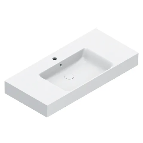 Catalano PREMIUM Раковина 100x47 чаша в центре, с 1 отв. под смеситель, покрытие Cataglaze+, цвет белый глянцевый