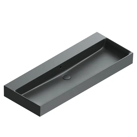 Catalano PREMIUM Раковина 120x47, без отв. под смеситель, покрытие Cataglaze+, цвет черный матовый