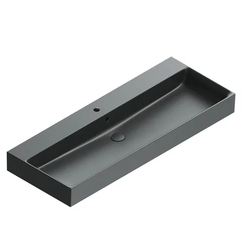 Catalano PREMIUM Раковина 120x47, с 2 отв. под смеситель, покрытие Cataglaze+, цвет черный матовый