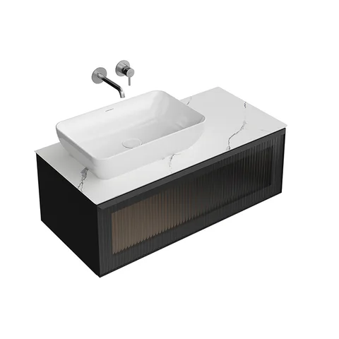 Kerama Marazzi ICONICO Столешница из керамогранита Монте Тиберио 100 см, белый натуральный (без отв. под смеситель)