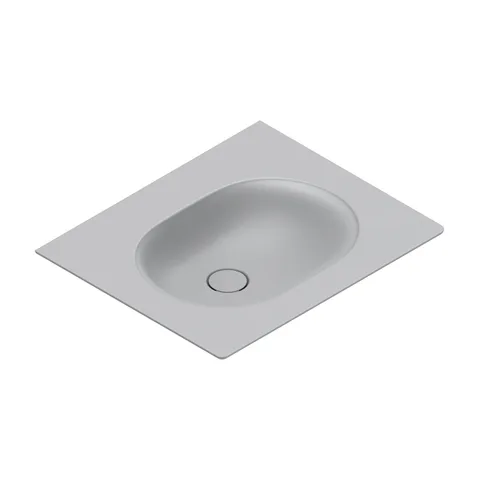 Catalano SFERA Раковина консоль 60x50, без отв. под смеситель, покрытие Cataglaze+, цвет Cemento Satinato