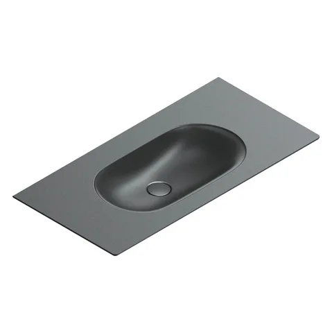 Catalano SFERA Раковина консоль 100x50, без отв. под смеситель, покрытие Cataglaze+, цвет черный матовый