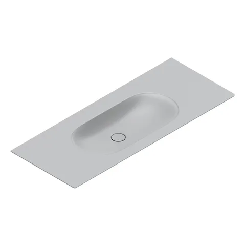 Catalano SFERA Раковина консоль 125x50, без отв. под смеситель, покрытие Cataglaze+, цвет Cemento Satinato