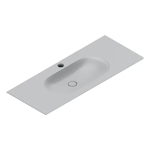 Catalano SFERA Раковина консоль 125x50, с 1 отв. под смеситель, покрытие Cataglaze+ , цвет Cemento Satinato