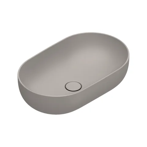 Catalano SFERA Раковина 60x37 h16 накладная, без отв. под смеситель, покрытие Cataglaze+, цвет Tortora Satinato