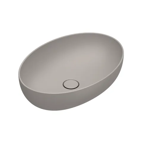 Catalano SFERA Раковина 60x42 h16 накладная, без перелива, без отв. под смеситель, покрытие Cataglaze+, цвет Tortora Satinato