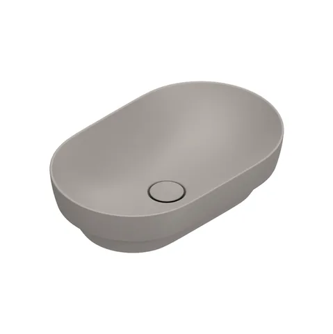 Catalano SFERA Раковина 55x35 h14 встраиваемая, без отв. под смеситель, покрытие Cataglaze+, цвет Tortora Satinato