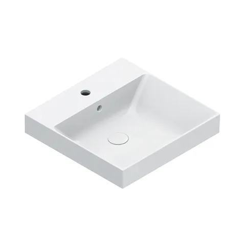 Catalano ZERO Раковина 50x50, с 1 отв. под смеситель, покрытие Cataglaze+, цвет белый глянцевый
