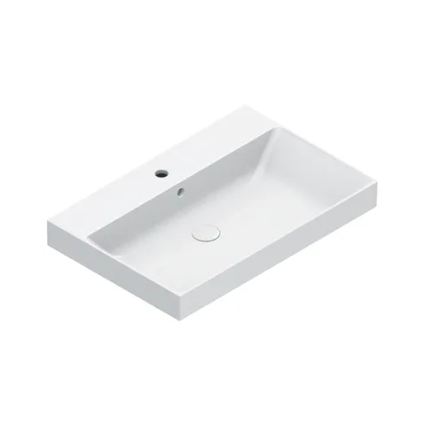 Catalano ZERO Раковина 75x50, с 1 отв. под смеситель, покрытие Cataglaze+, цвет белый глянцевый