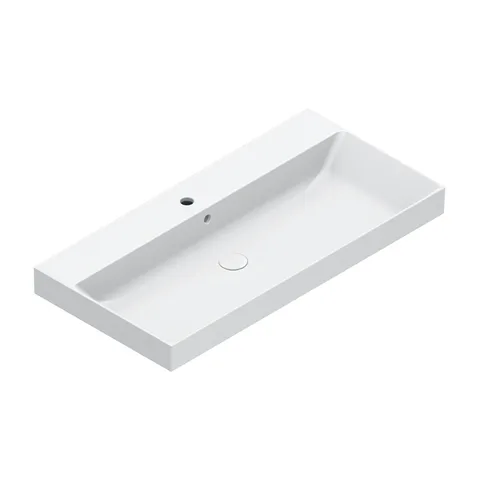 Catalano ZERO Раковина 100x50, с 2 отв. под смеситель, покрытие Cataglaze+, цвет белый глянцевый