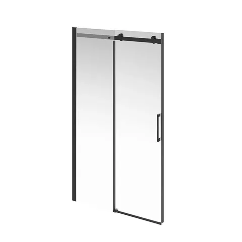 KERAMA MARAZZI Душевая дверь CRISTALLO, раздвижная с функцией soft close, 120х210, матовый черный