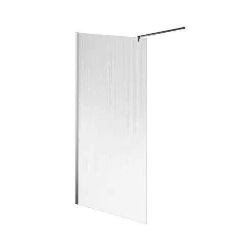 KERAMA MARAZZI Душевая перегородка CRISTALLO с рифленым стеклом, 100х210, хром