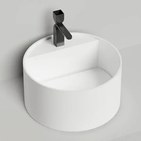 Salini ARMONIA ROUND TOP 02 Раковина накладная 450x450x250мм S-Sense , цвет белый глянцевый