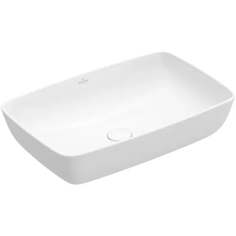 Villeroy&Boch Artis Раковина накладная 580*385*125h, без отв. под смеситель, без перелива, TitanCeram, цвет альпийский белый
