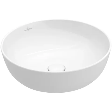Villeroy&Boch Artis Раковина накладная 430*430*125h, без отв. под смеситель, без перелива, TitanCeram, цвет альпийский белый