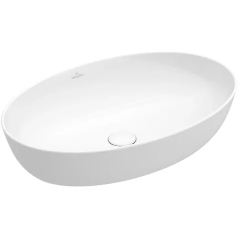 Villeroy&Boch Artis Раковина накладная 610*420*125h, без отв. под смеситель, без перелива, TitanCeram, цвет альпийский белый