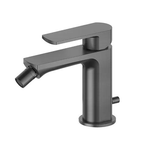 Newform Haka Смеситель для биде с донным клапаном, цвет: PVD brushed gun metal