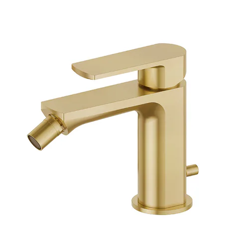 Newform Haka Смеситель для биде с донным клапаном, цвет: PVD brushed gold