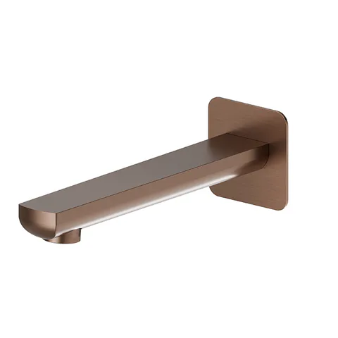 Newform Haka Излив для ванны из стены, длина 211 мм, с подключением на 1/2”, цвет: PVD brushed copper bronze