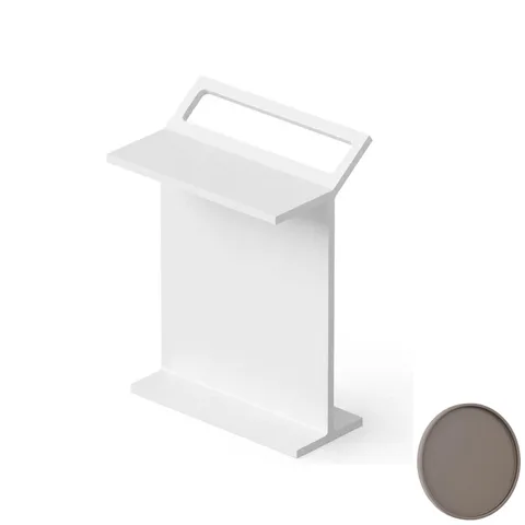 DEA DESIGN Столик с полотенцедержателем 50x32xh70 см, материал: Solid Surface искуственный камень, цвет: grey brown