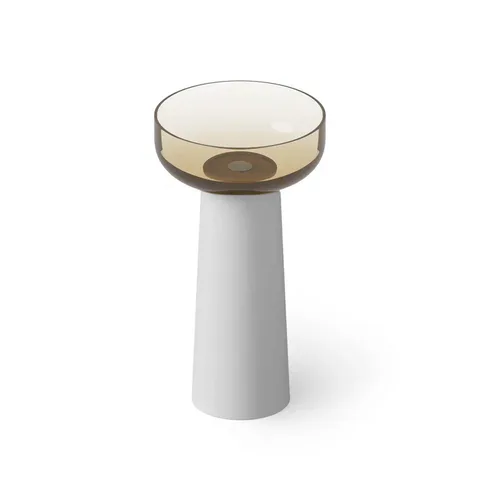 DEA DESIGN Washbasins Раковина напольная 48x48xh88 см, материал: Glasstech прозрачная смола, цвет: чаша classic green/пьедестал белый