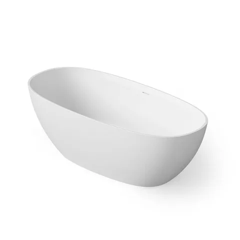 DEA DESIGN Edge Ванна отдельностоящая 130x70xh56 см, материал: Solid Surface искуственный камень, цвет: White №18