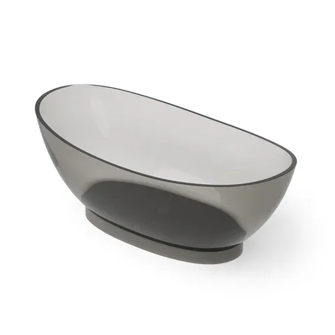 DEA DESIGN Elegant Ванна отдельностоящая 155x78xh58 см, материал: Glasstech прозрачная смола, цвет: Smoky Black R4