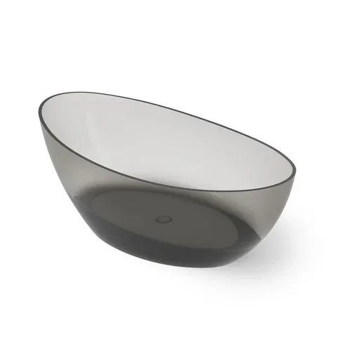 DEA DESIGN Elegant Ванна отдельностоящая 160x80xh55 см, материал: Glasstech прозрачная смола, цвет: Smoky Black R4