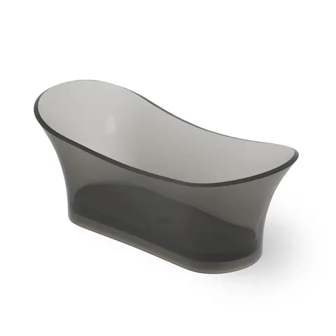 DEA DESIGN Elegant Ванна отдельностоящая 175x75xh68 см, материал: Glasstech прозрачная смола, цвет: Smoky Black R4