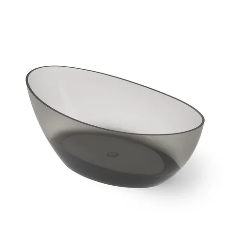 DEA DESIGN Elegant Ванна отдельностоящая 180x90xh62 cm, материал: Glasstech прозрачная смола, цвет: Smoky Black R4