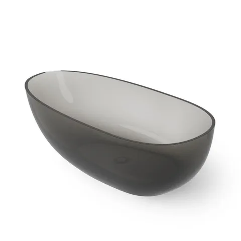 DEA DESIGN Modern Ванна отдельностоящая 160&times;80&times;h54 см, материал: Glasstech прозрачная смола, цвет: Smoky Black R4