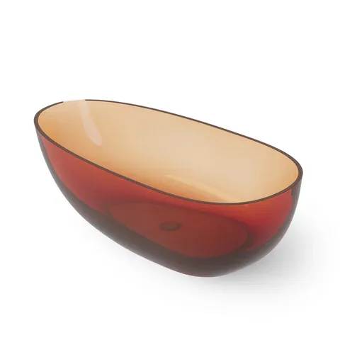DEA DESIGN Modern Ванна отдельностоящая 160&times;80&times;h54 см, материал: Glasstech прозрачная смола, цвет: Sunset R1