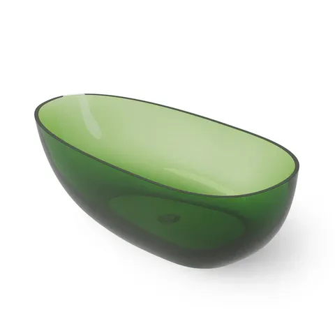 DEA DESIGN Modern Ванна отдельностоящая 180&times;90&times;h57 см, материал: Glasstech прозрачная смола, цвет: Emerald R3
