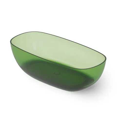 DEA DESIGN Modern Ванна отдельностоящая 150&times;76&times;h54 см, материал: Glasstech прозрачная смола, цвет: Emerald R3