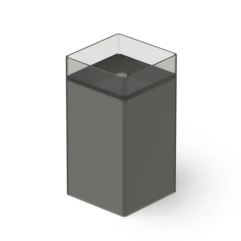 DEA DESIGN Washbasins Раковина напольная 45x45xh90 см, материал: Glasstech прозрачная смола, цвет: Smoky Black R4