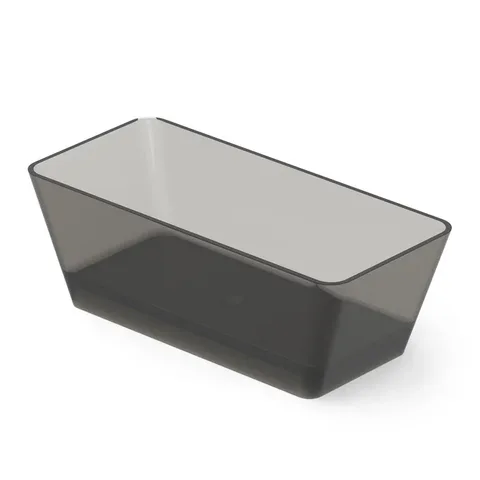 DEA DESIGN Modern Ванна отдельностоящая 170x78xh58 см, материал: Glasstech прозрачная смола, цвет: Smoky Black R4