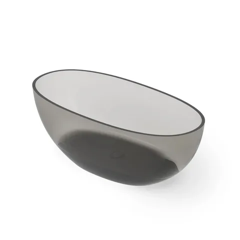 DEA DESIGN Nature Ванна отдельностоящая 165x80xh58 см, материал: Glasstech прозрачная смола, цвет: Smoky Black R4