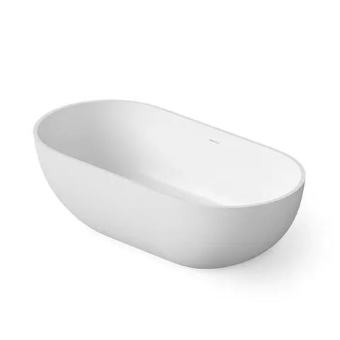 DEA DESIGN Shadow Ванна отдельностоящая 140x70xh52 cm, материал: Solid Surface искуственный камень, цвет: White №18